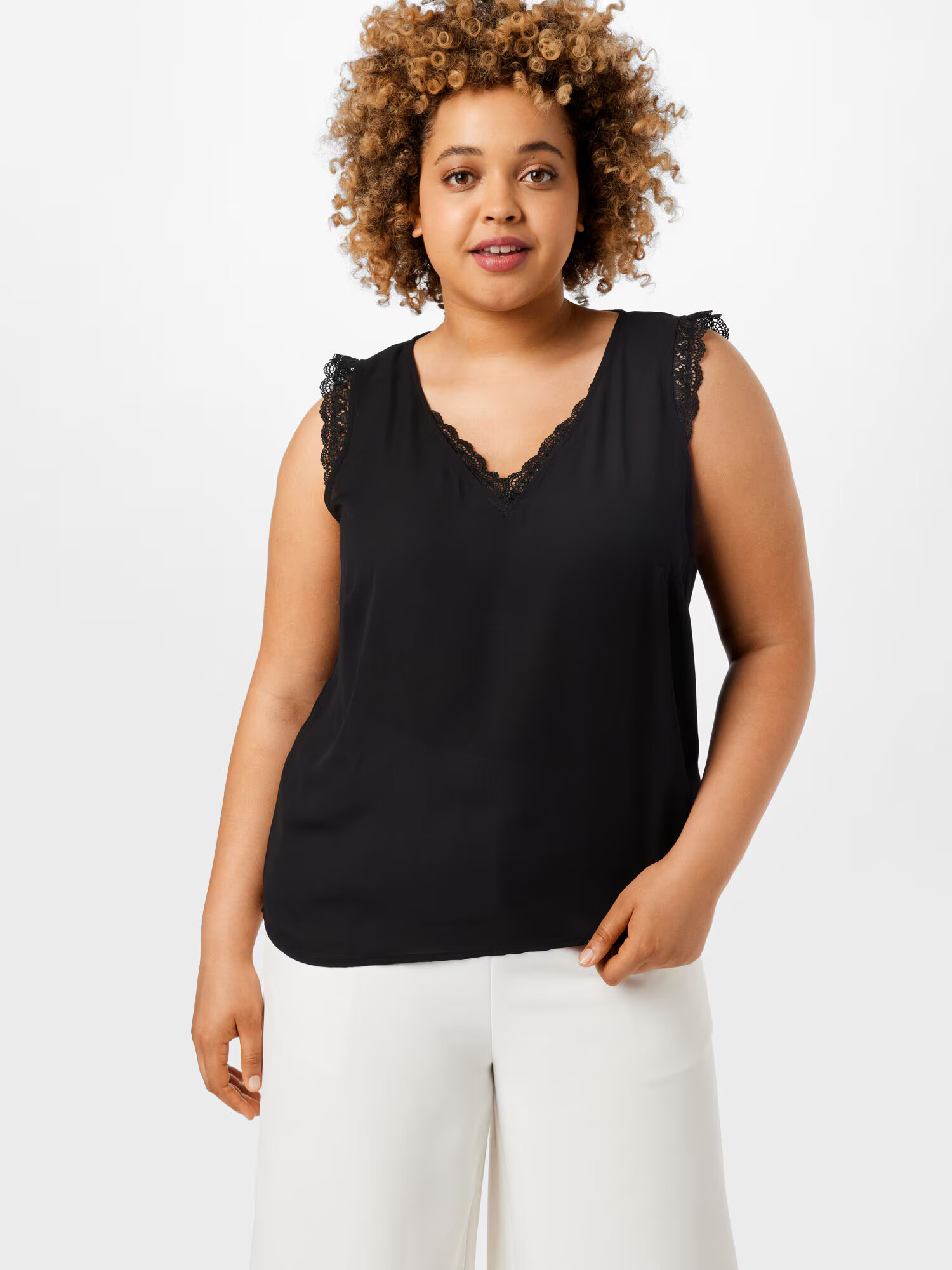 Vero Moda Curve Bluza 'POEL' črna - Pepit.si