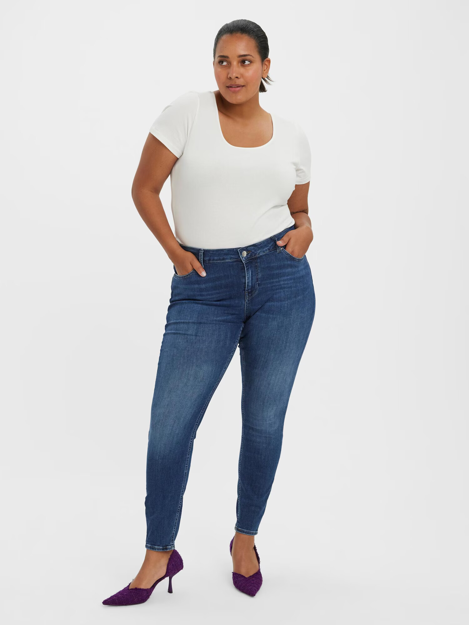 Vero Moda Curve Kavbojke 'Peach' moder denim - Pepit.si