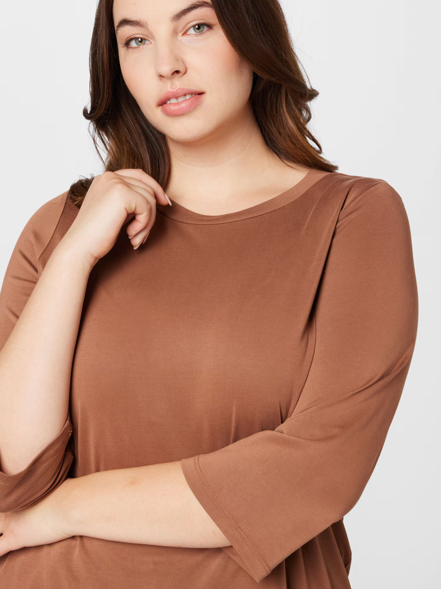 Vero Moda Curve Majica 'EVABIA' karamel - Pepit.si