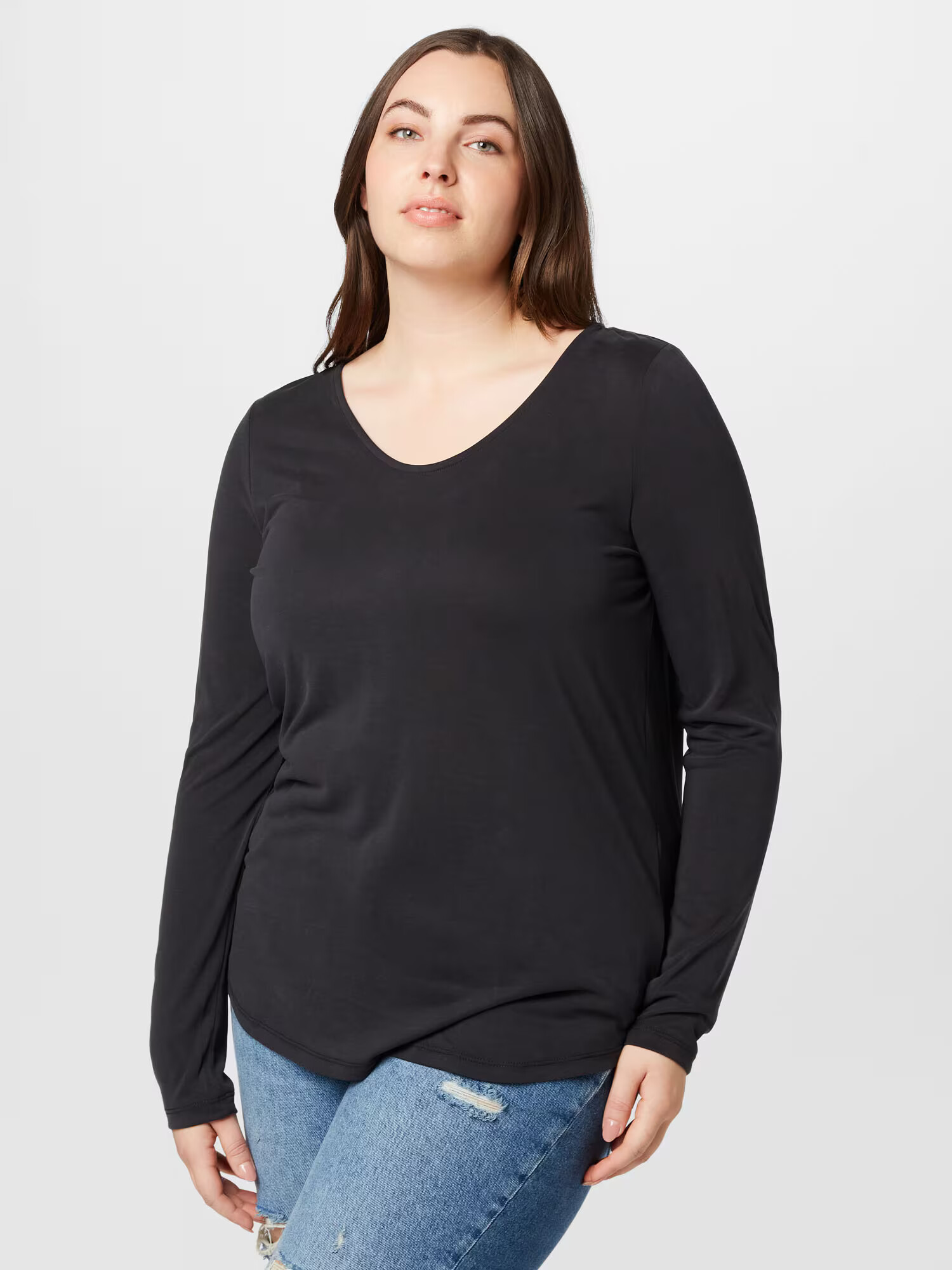 Vero Moda Curve Majica 'Filli' črna - Pepit.si