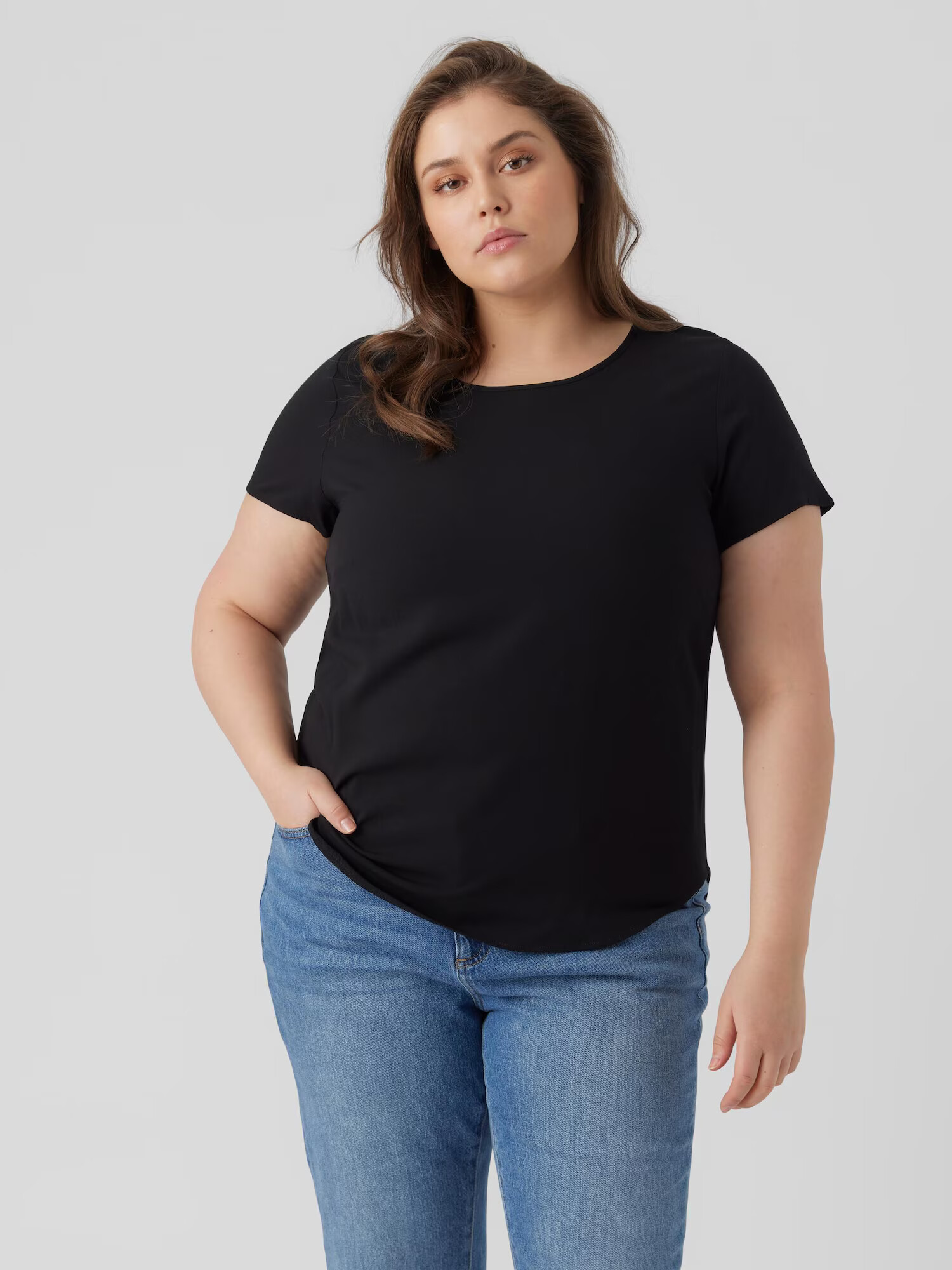 Vero Moda Curve Majica 'REBECCA' črna - Pepit.si