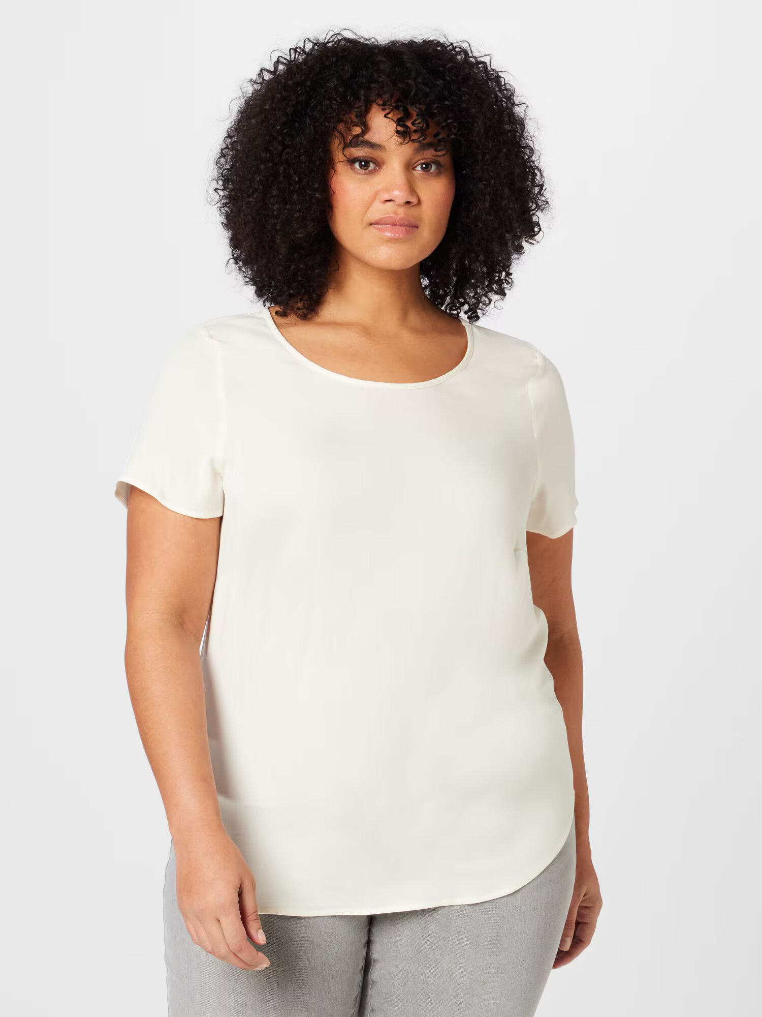 Vero Moda Curve Majica 'REBECCA' naravno bela - Pepit.si