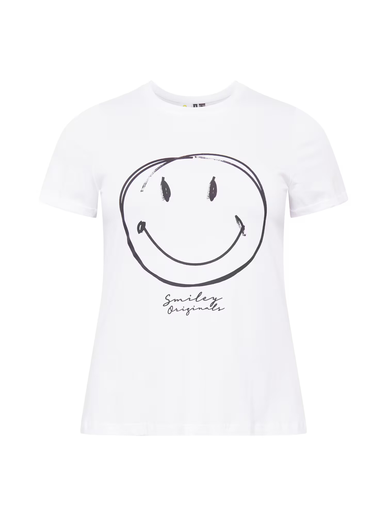 Vero Moda Curve Majica 'VMELIS SS SMILEY T-SHIRT  S CURVE' bela - Pepit.si