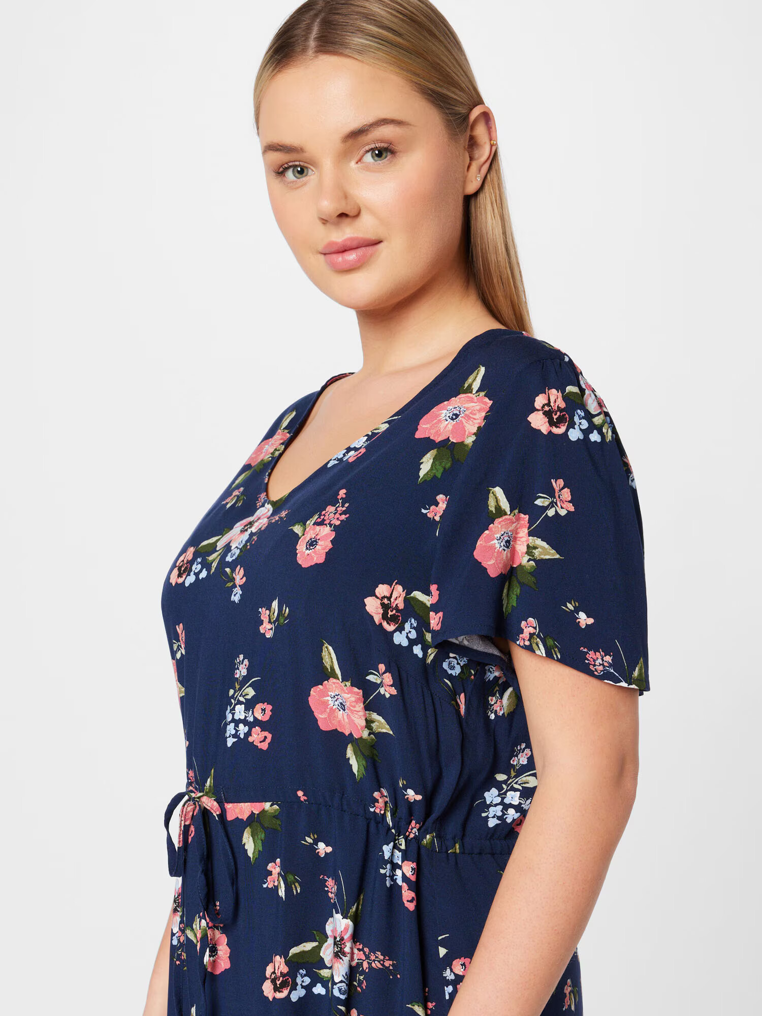 Vero Moda Curve Poletna obleka 'Easy' bež / mornarska / zelena / roza - Pepit.si