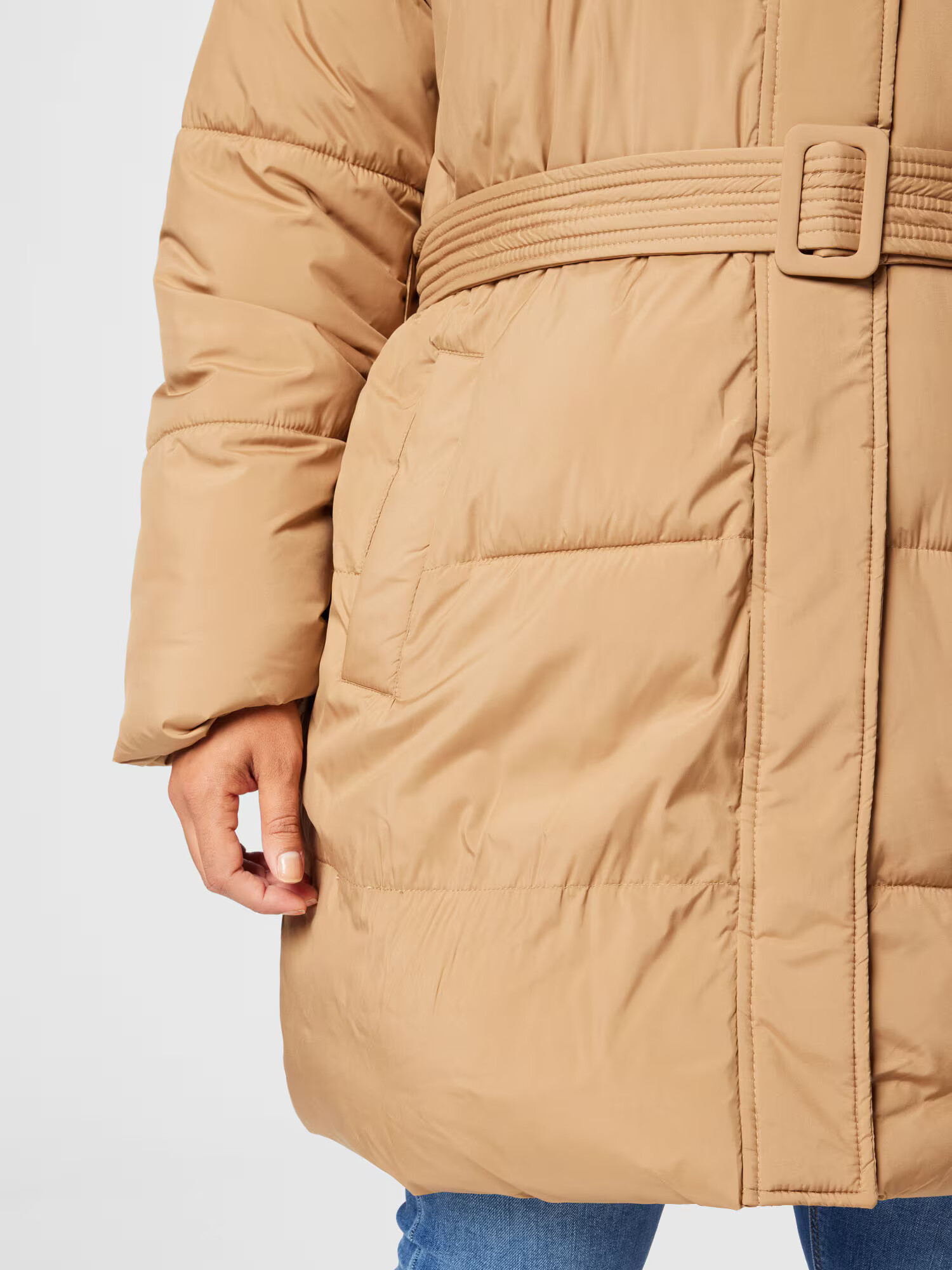 Vero Moda Curve Zimski plašč pesek - Pepit.si