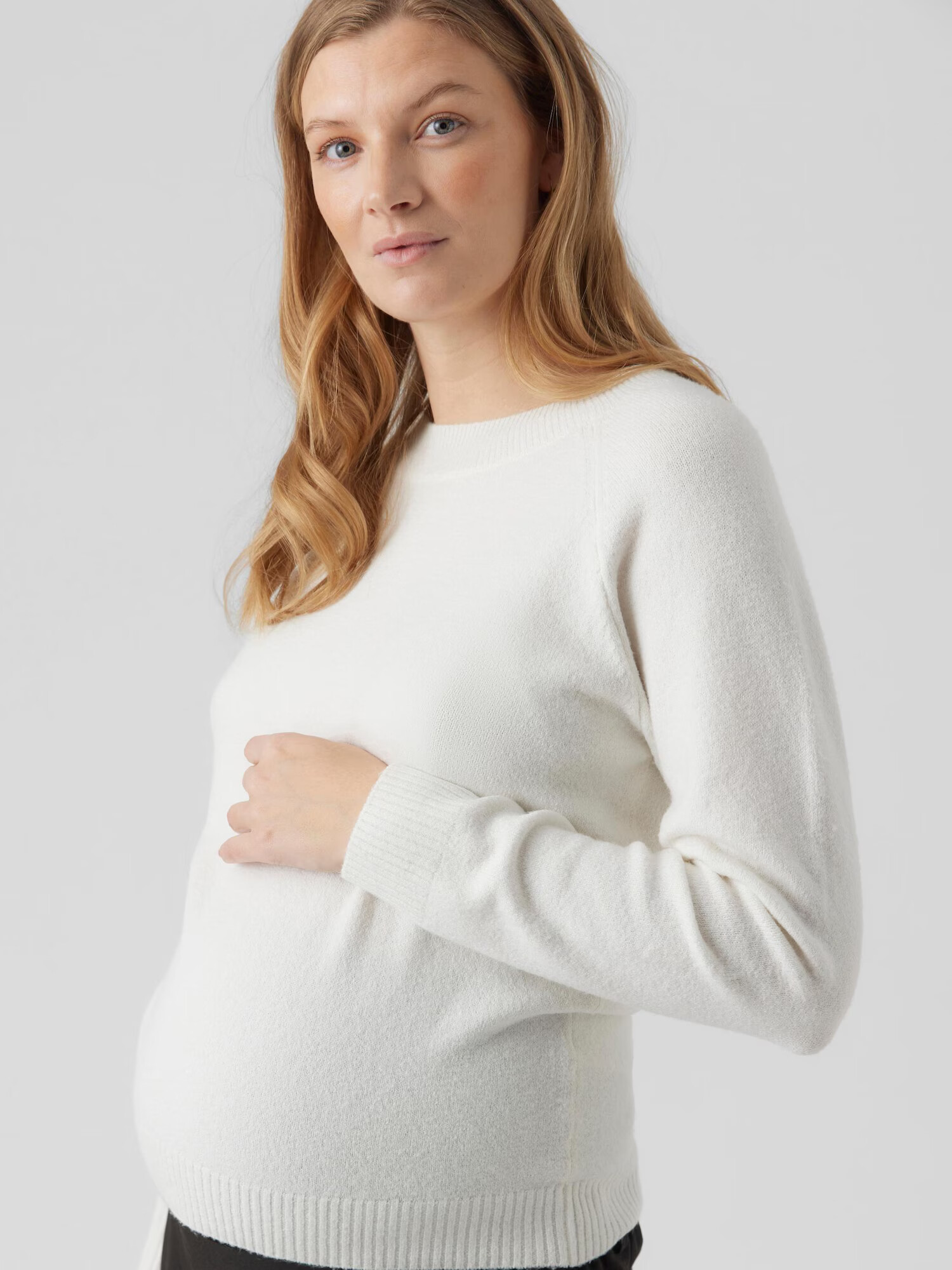 Vero Moda Maternity Pulover 'DOFFY' bela - Pepit.si