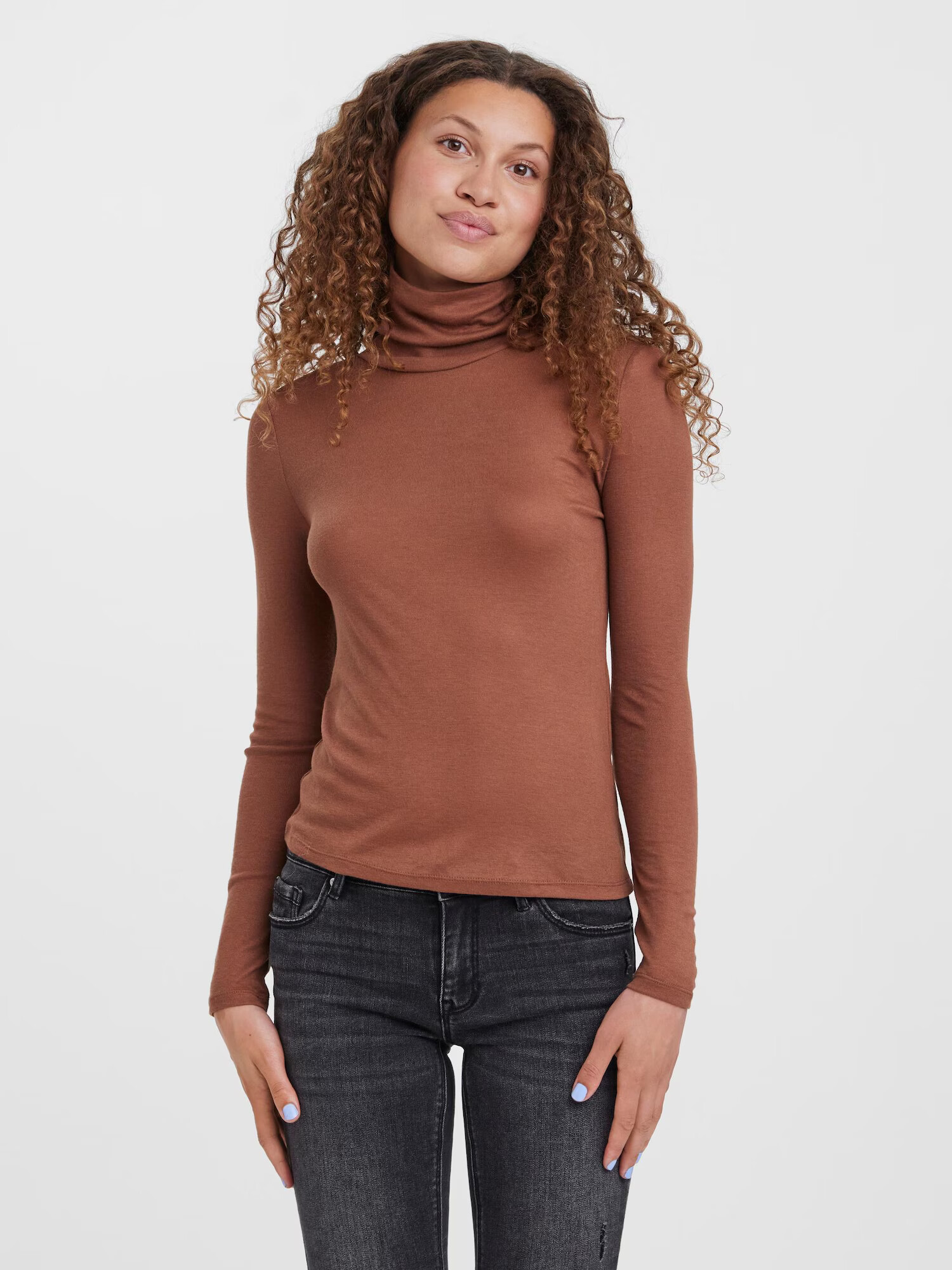 VERO MODA Top 'ELLA' rjava - Pepit.si