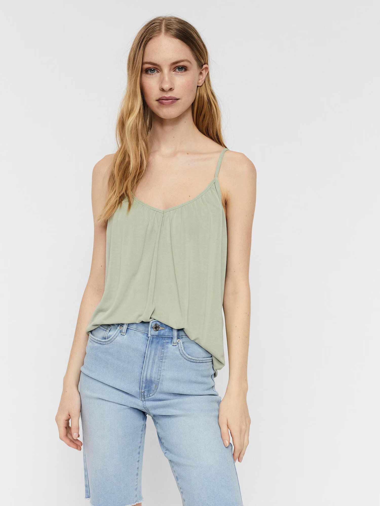 VERO MODA Top 'FILLI' pastelno zelena - Pepit.si