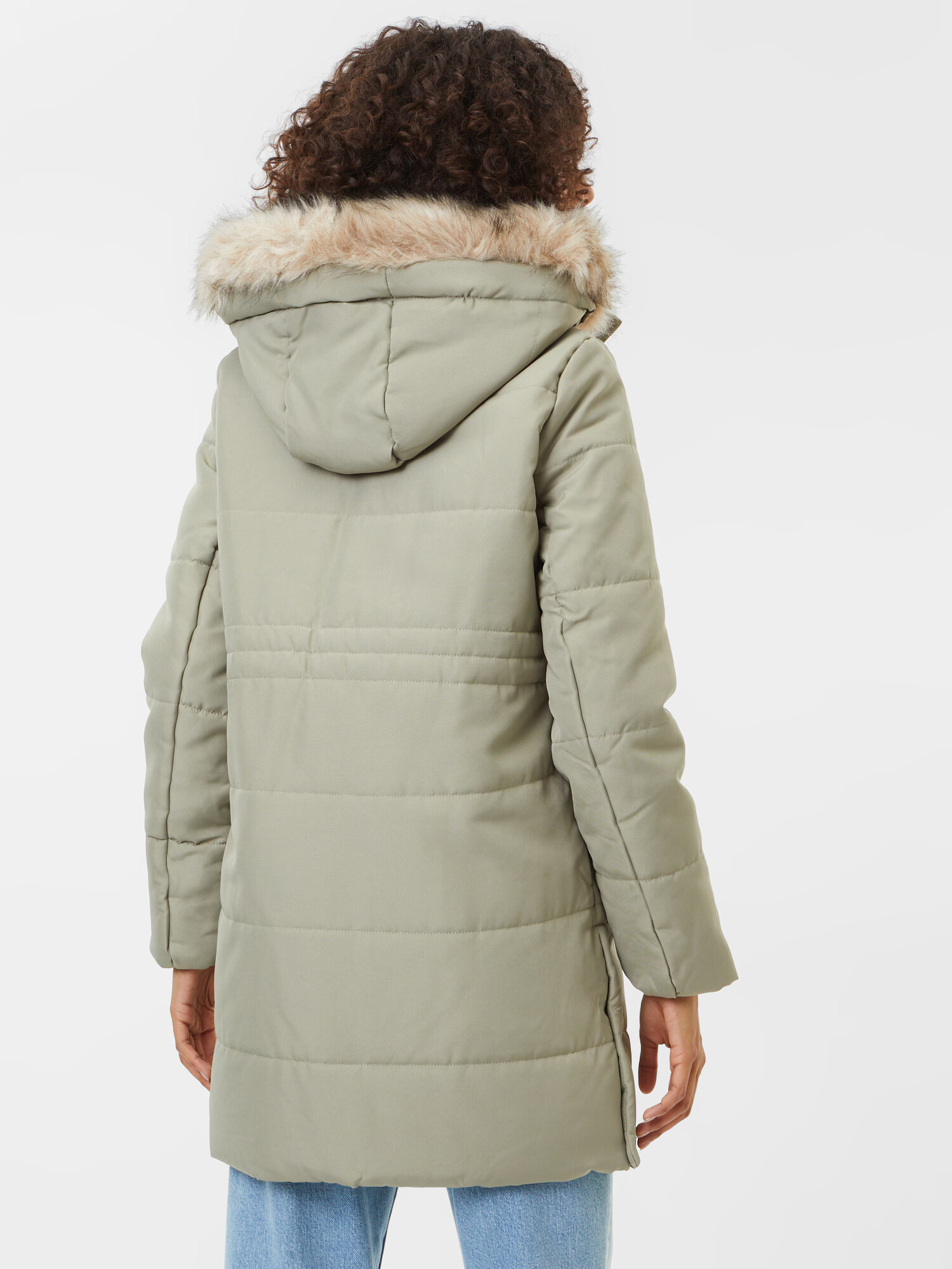 VERO MODA Zimski plašč 'Addison' chamois / pastelno zelena - Pepit.si