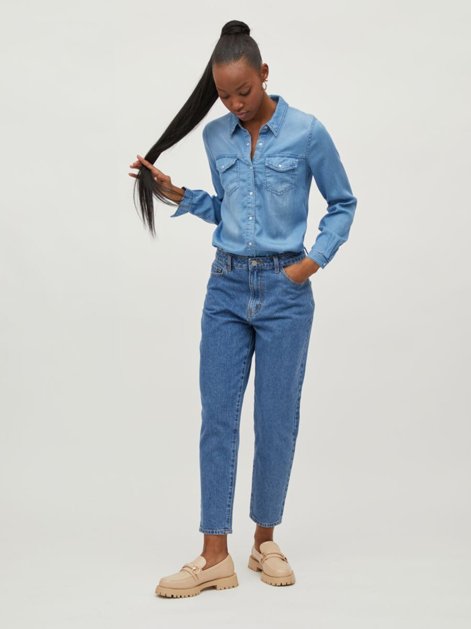 Vila Petite Bluza moder denim - Pepit.si