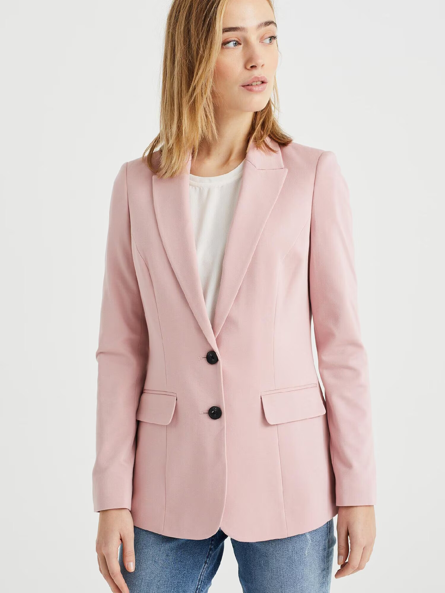 WE Fashion Blazer pastelno roza - Pepit.si