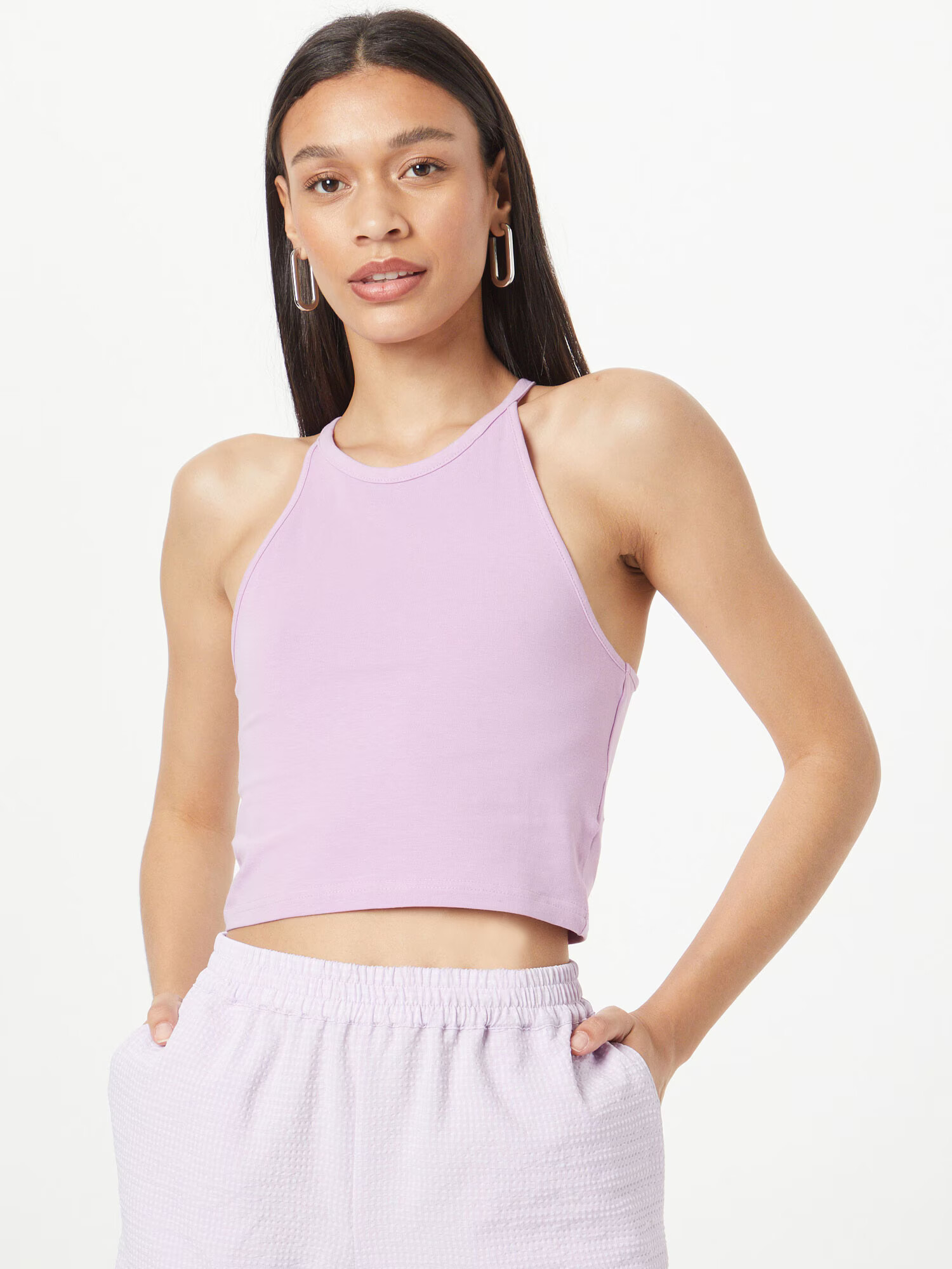 WEEKDAY Top mauve / bela - Pepit.si