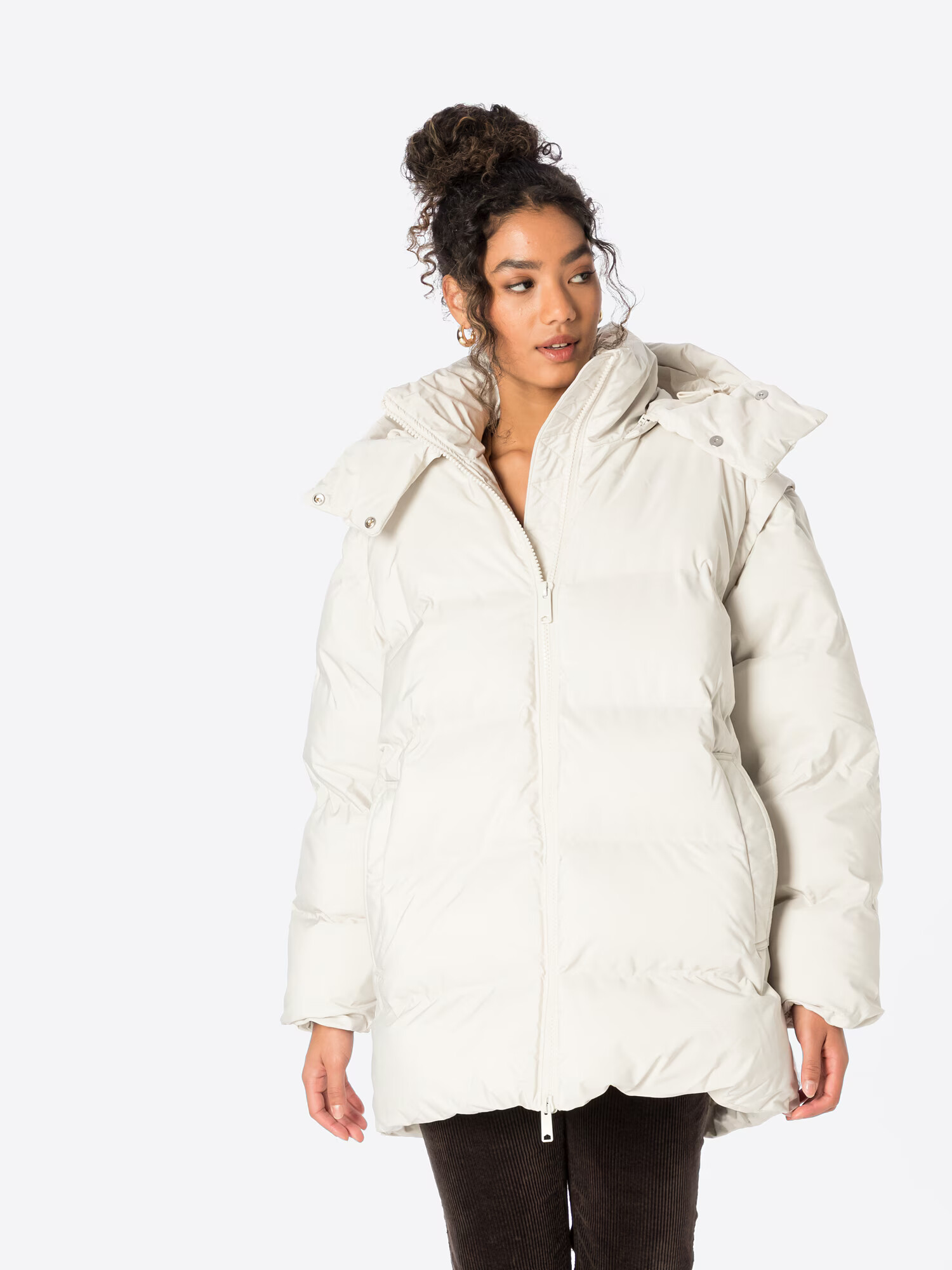 WEEKDAY Zimska jakna 'Air Puffer Jacket' bela - Pepit.si