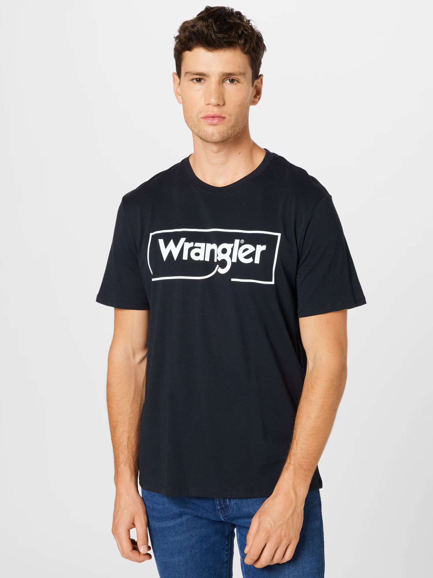 WRANGLER Majica črna / bela - Pepit.si