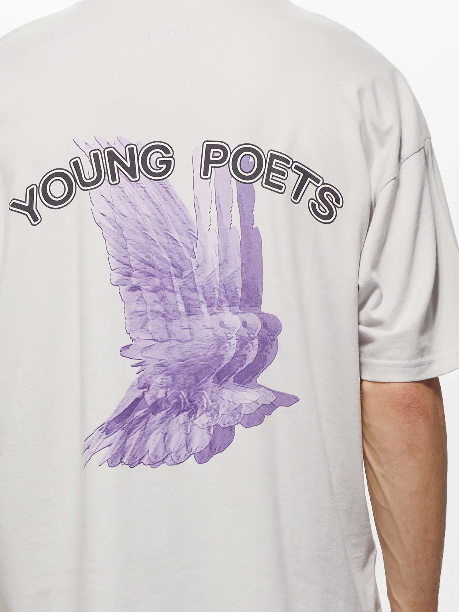 Young Poets Majica 'Blurry Yoricko 224' siva / svetlo siva / lila - Pepit.si