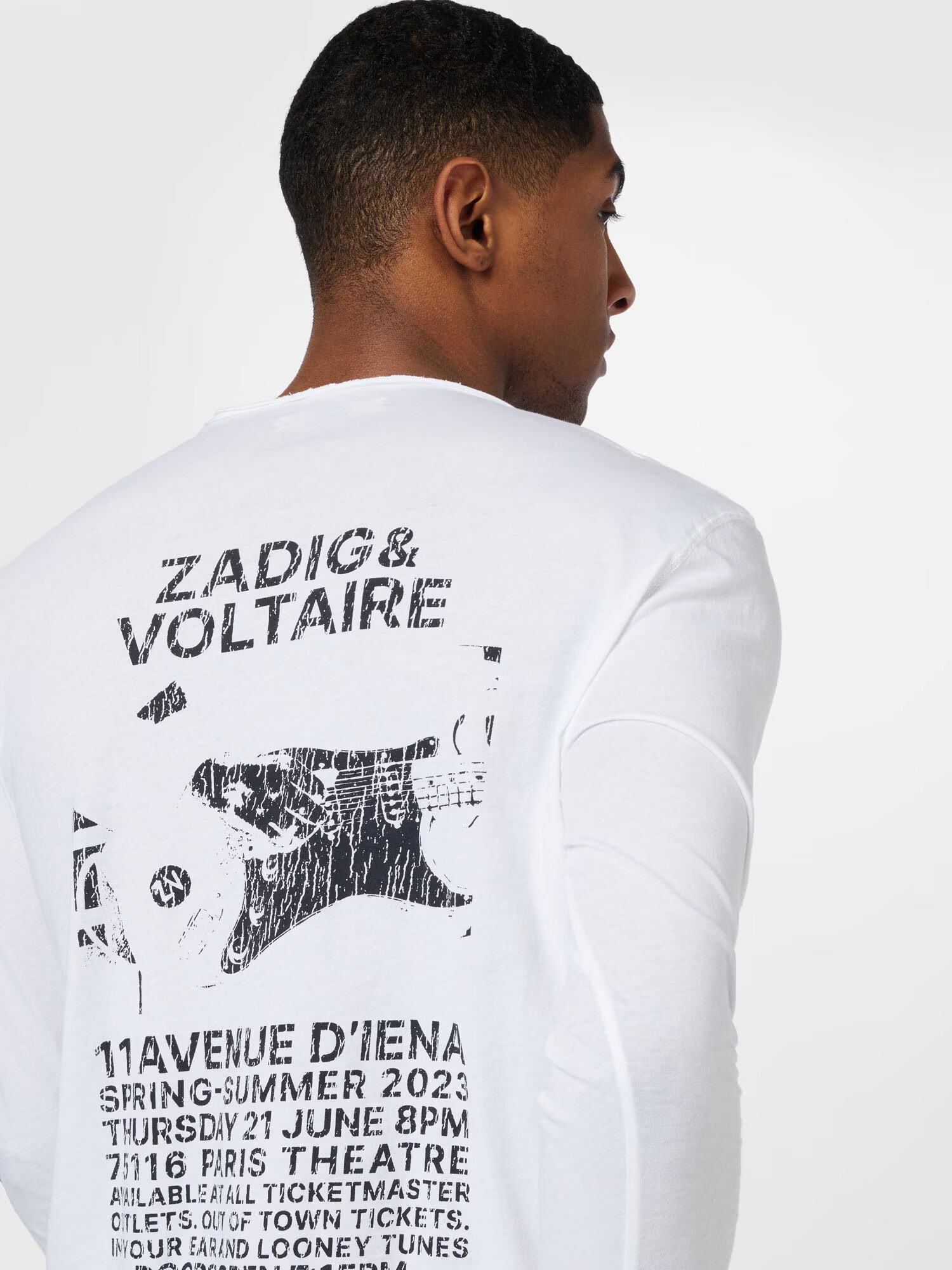 Zadig & Voltaire Majica črna / bela - Pepit.si