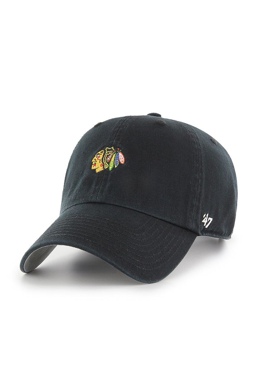 47brand Kapa Chicago Blackhawks črna barva - Pepit.si