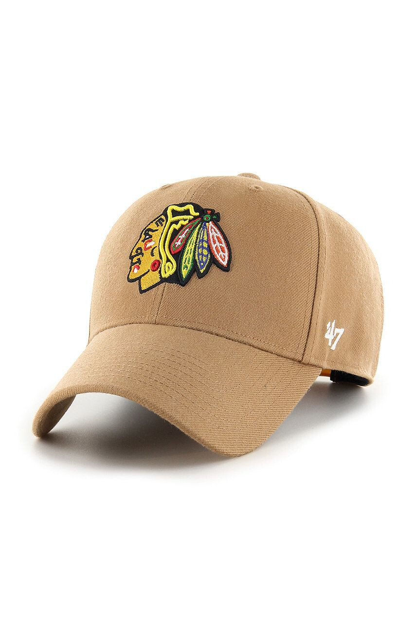 47brand Kapa Chicago Blackhawks rjava barva - Pepit.si