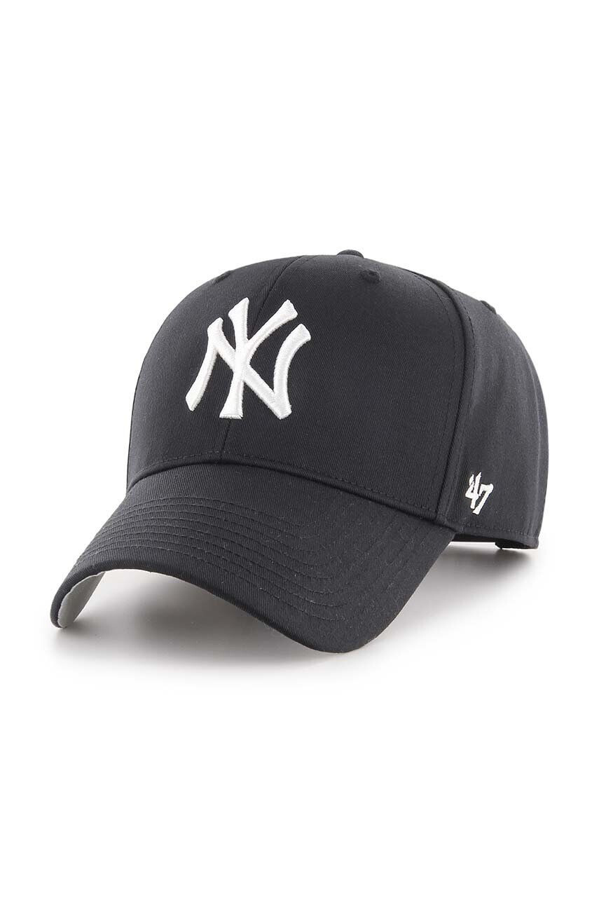 47brand Kapa iz mešanice volne MLB New York Yankees rjava barva - Pepit.si