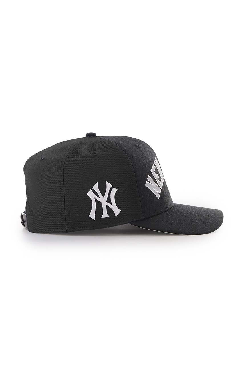 47brand Kapa iz mešanice volne MLB New York Yankees črna barva - Pepit.si