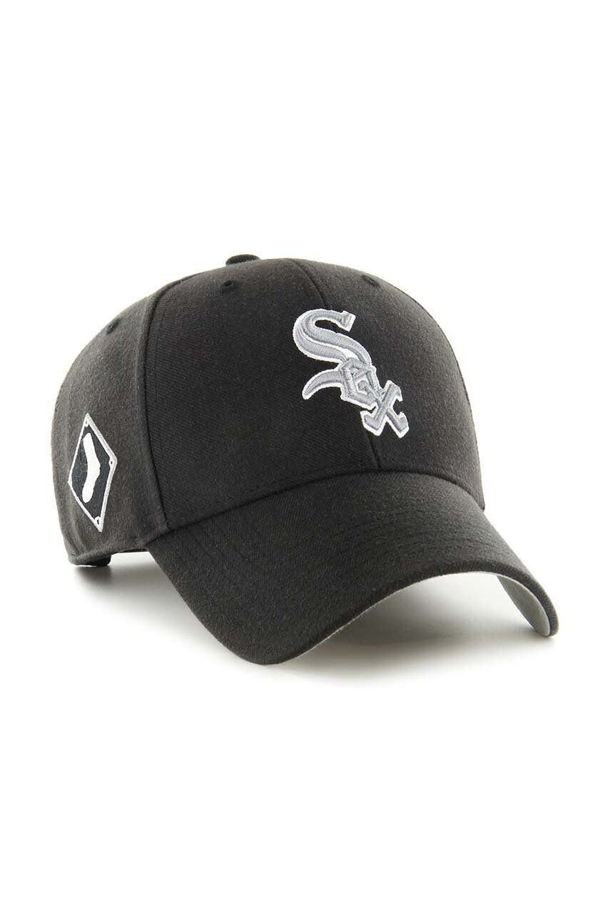 47brand Kapa s primesjo volne MLB Chicago White Sox črna barva - Pepit.si