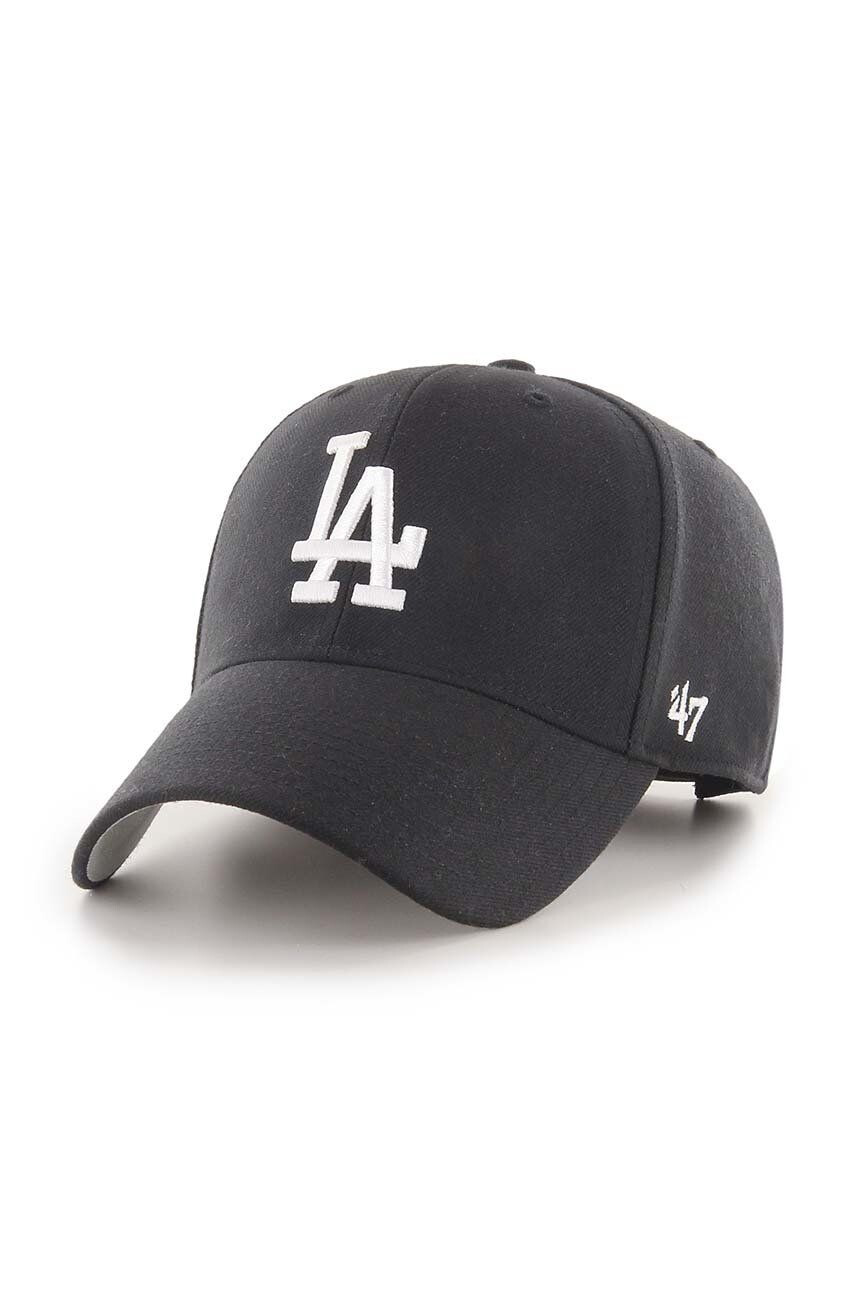 47brand Kapa s šiltom Mlb Los Angeles Dodgers črna barva - Pepit.si