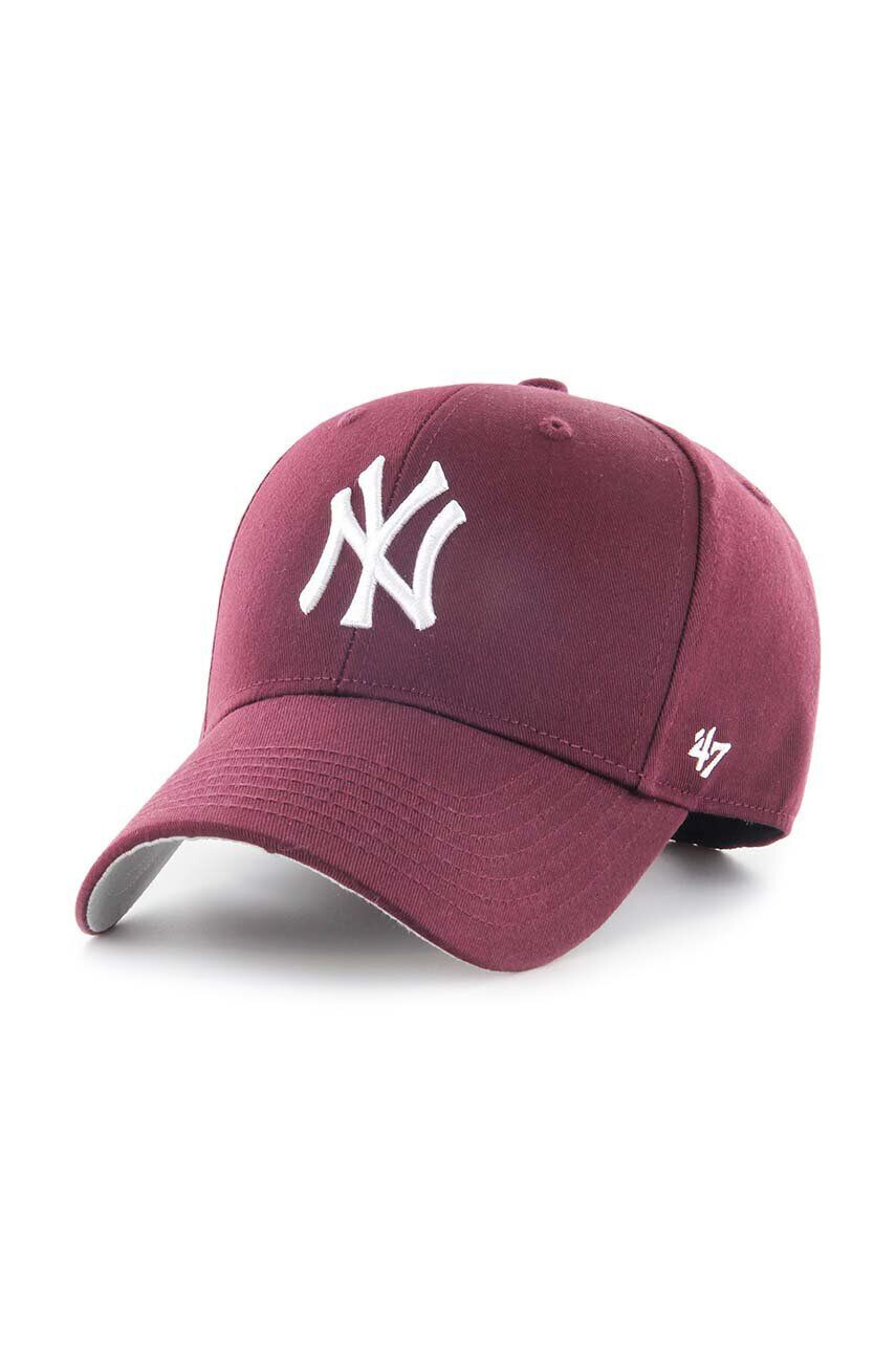 47brand Kapa s šiltom MLB New York Yankees bordo barva - Pepit.si