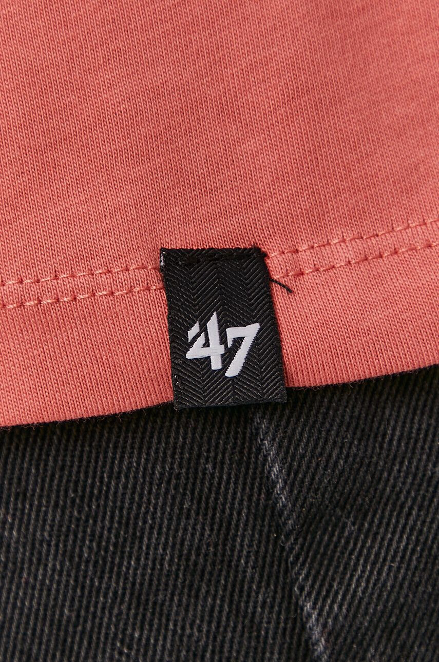 47brand T-shirt ženski roza barva - Pepit.si