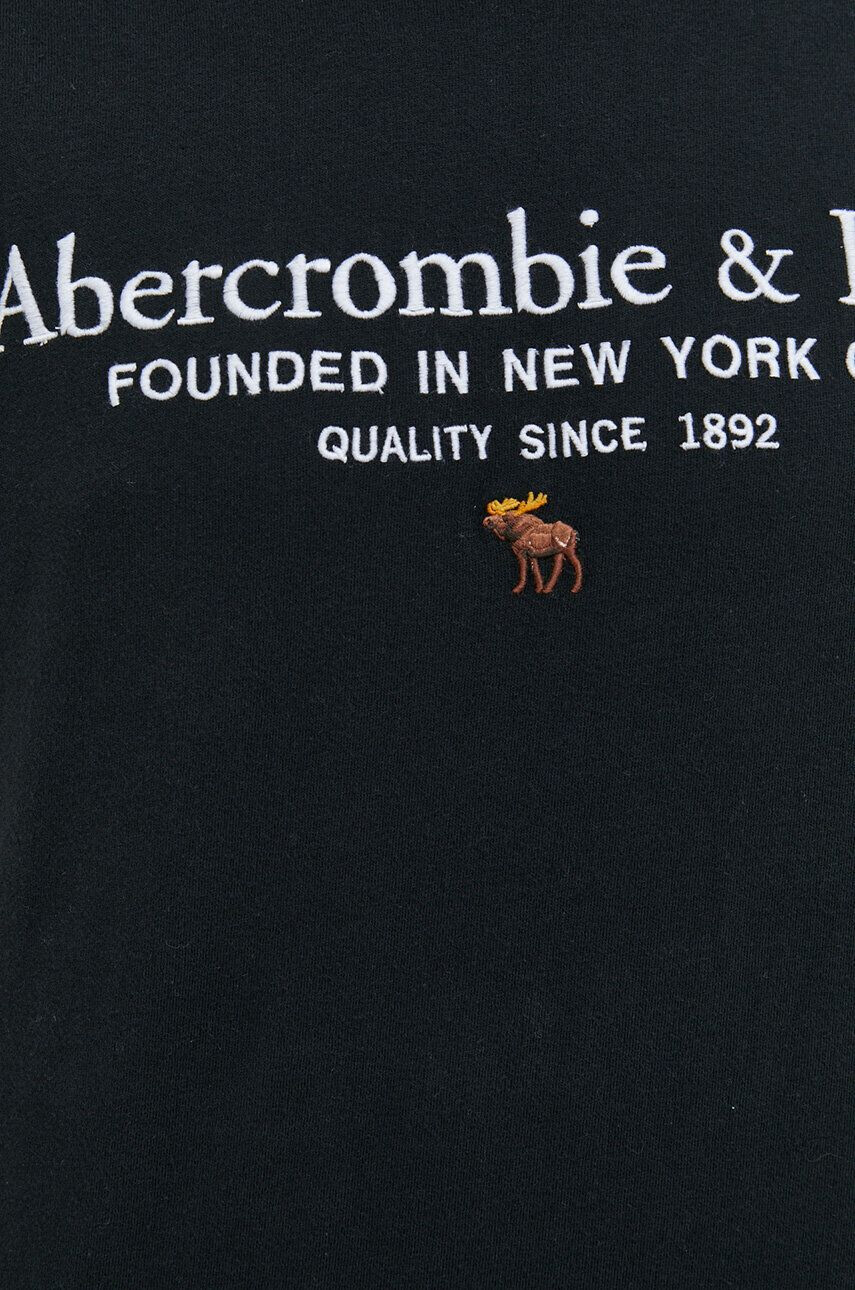 Abercrombie & Fitch Bombažna kratka majica črna barva - Pepit.si