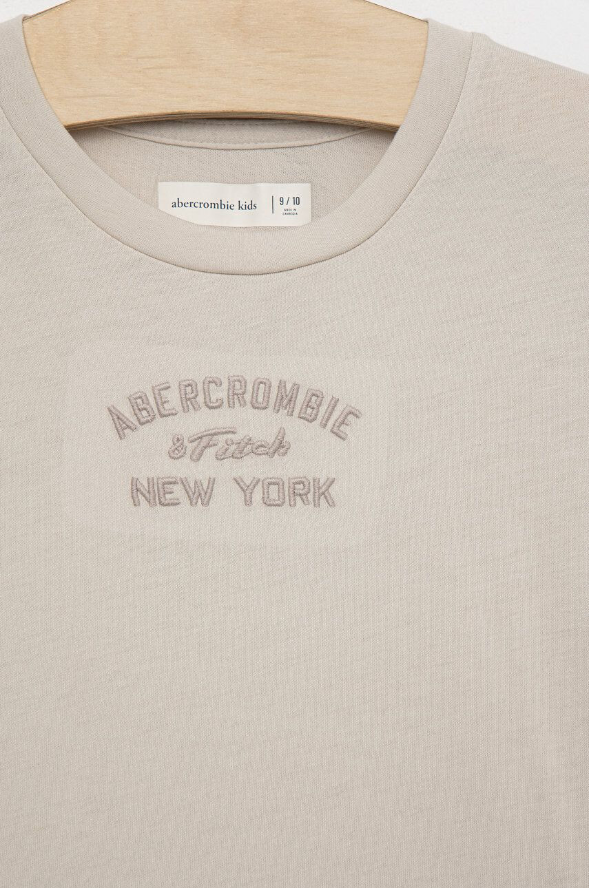 Abercrombie & Fitch Otroška kratka majica bež barva - Pepit.si