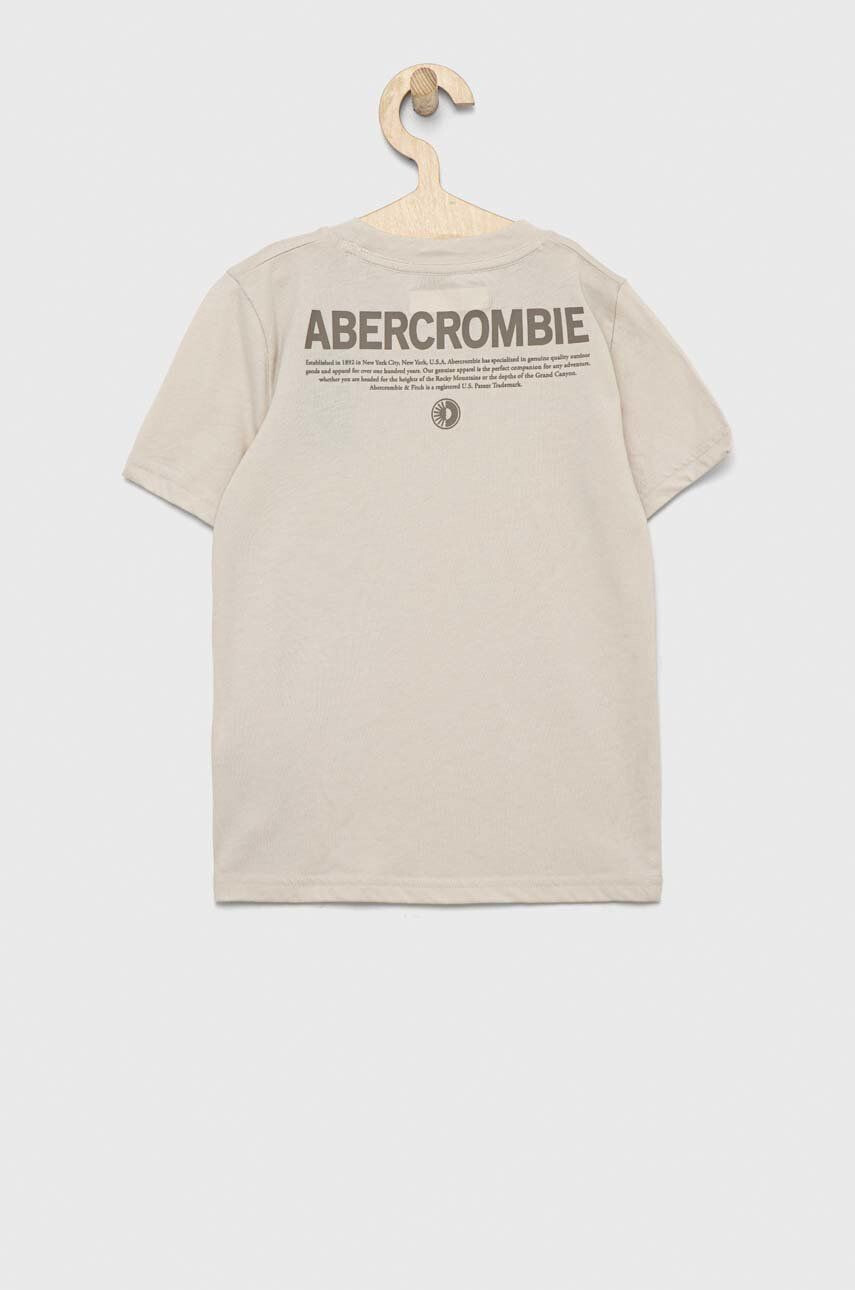 Abercrombie & Fitch Otroška kratka majica bež barva - Pepit.si