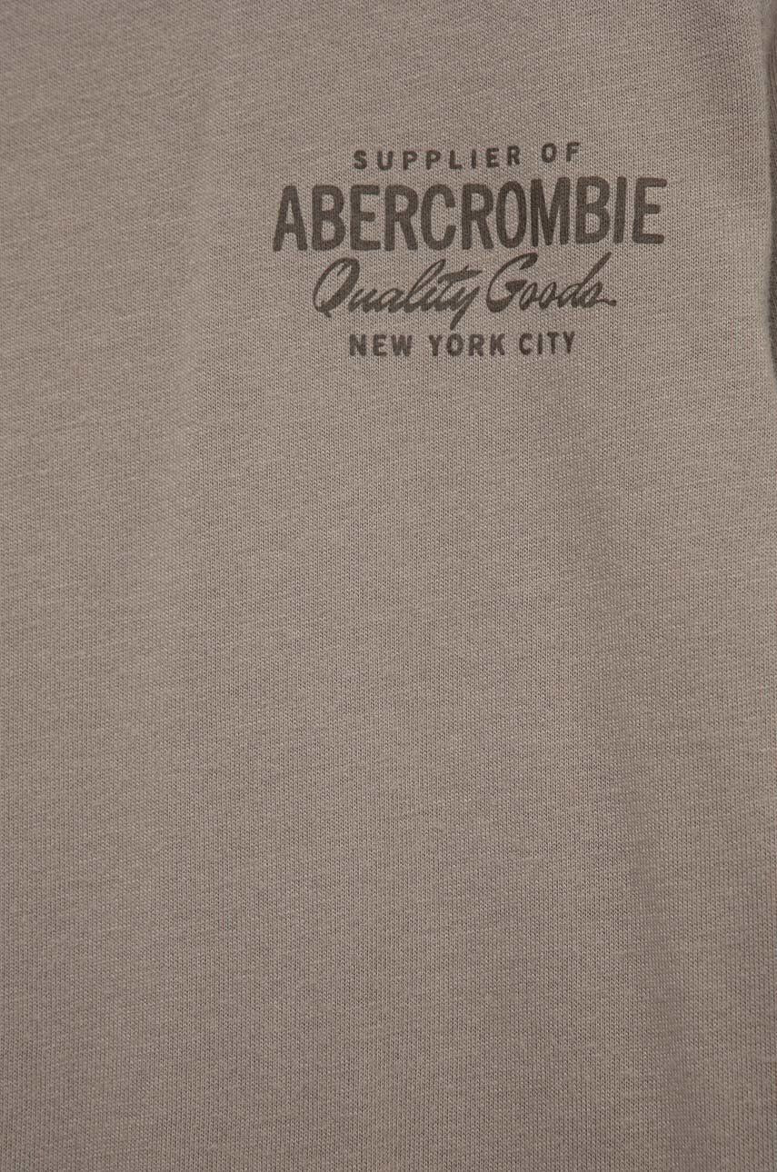 Abercrombie & Fitch Otroški longsleeve siva barva - Pepit.si