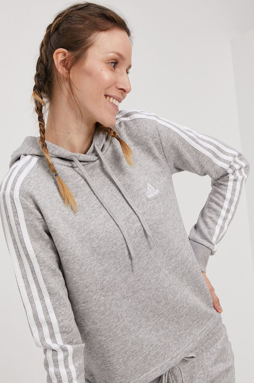 adidas Bluza ženska siva barva - Pepit.si