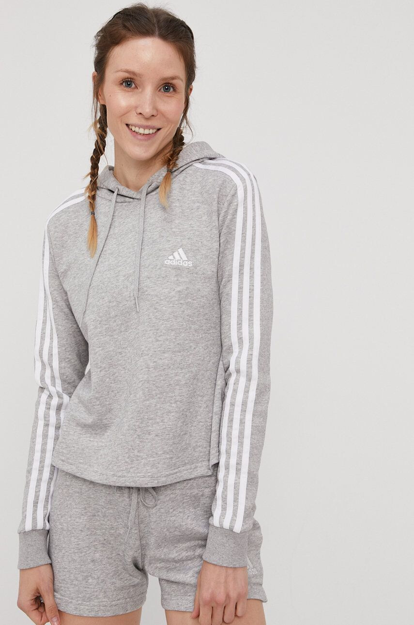 adidas Bluza ženska siva barva - Pepit.si