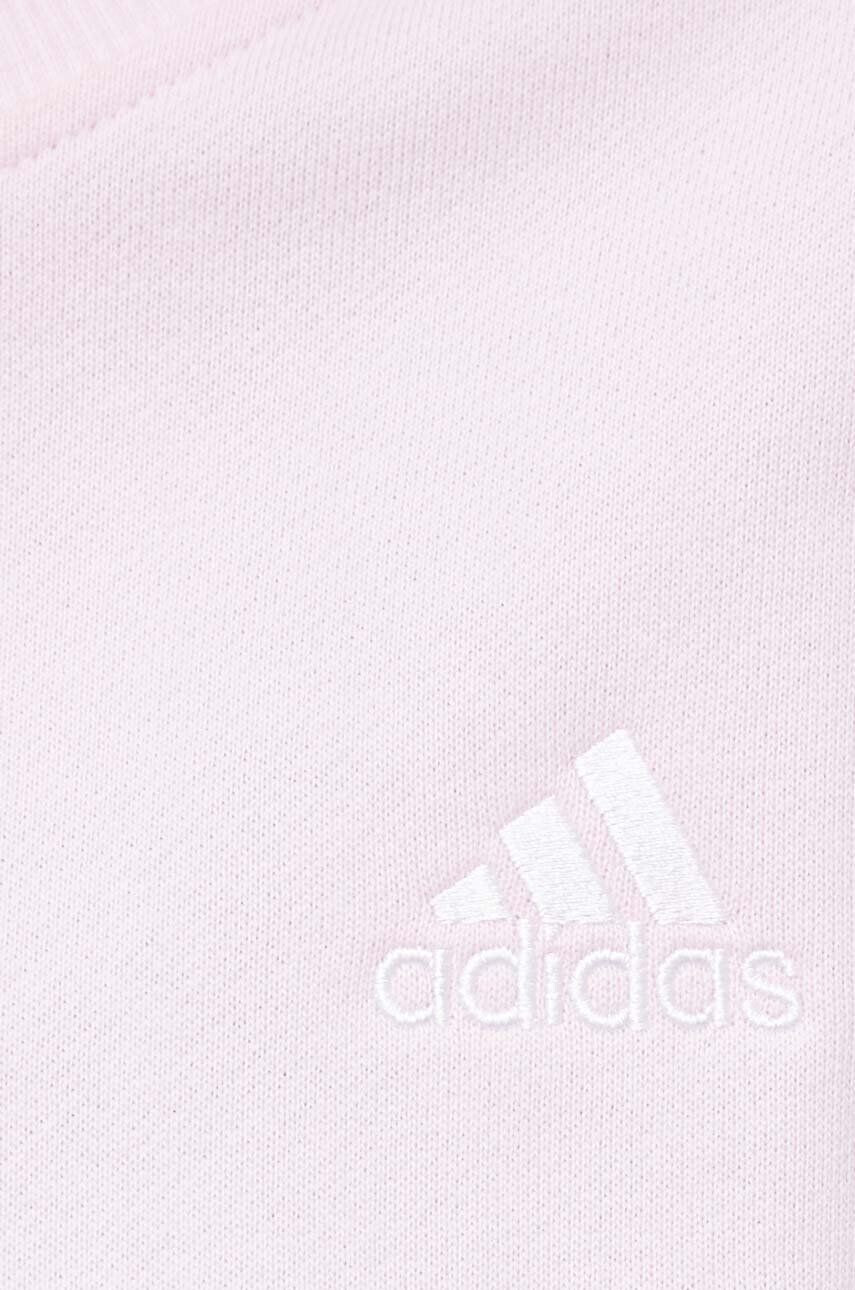 adidas Bombažen pulover ženska roza barva - Pepit.si