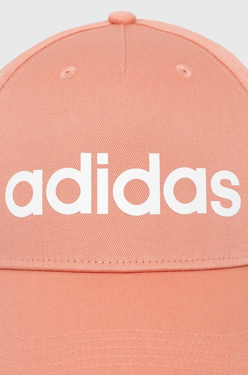 adidas Bombažna bejzbolska kapa oranžna barva - Pepit.si