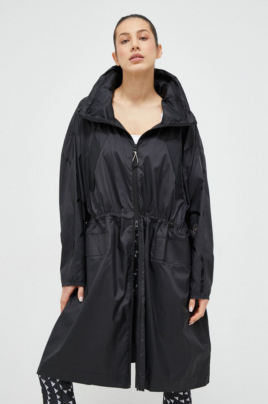 adidas by Stella McCartney Parka ženska črna barva - Pepit.si