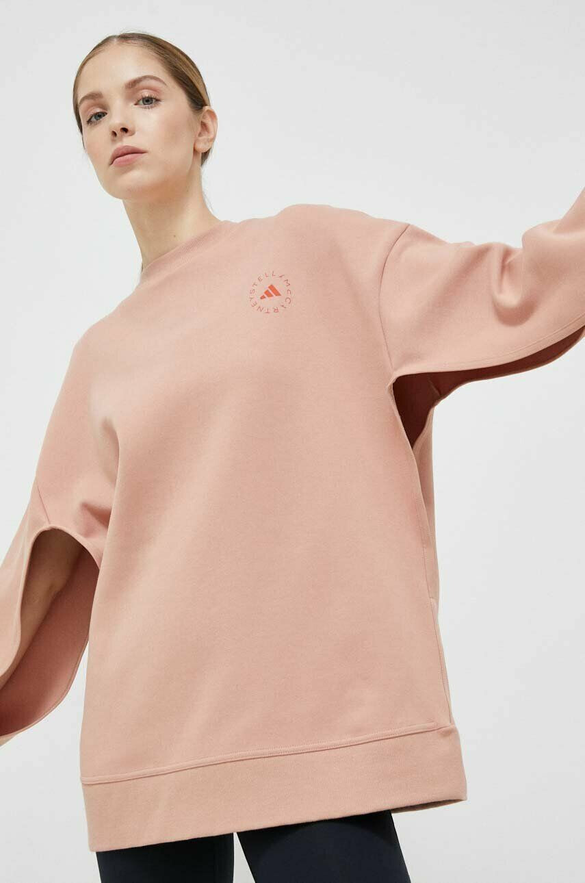 adidas by Stella McCartney Pulover od trenirke oranžna barva - Pepit.si