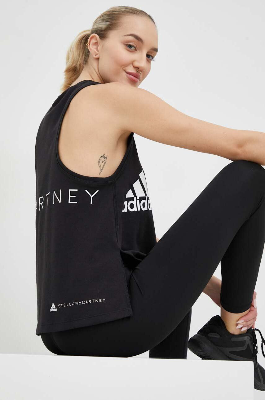 adidas by Stella McCartney Top Ženski črna barva - Pepit.si