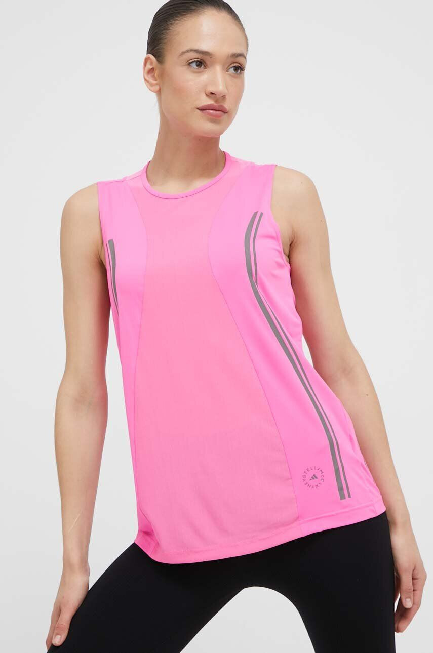 adidas by Stella McCartney Top za tek TruePace roza barva - Pepit.si