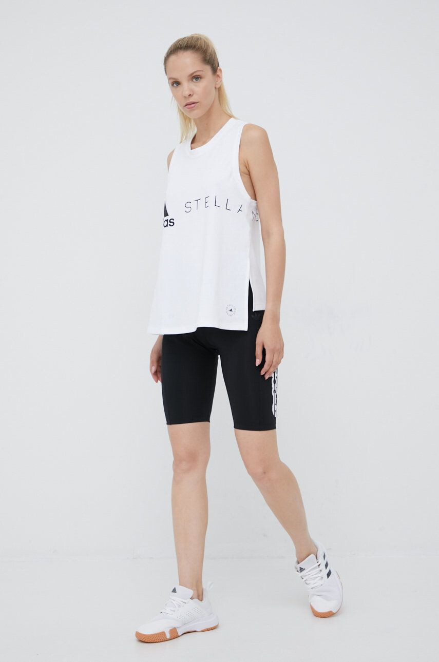 adidas by Stella McCartney Top za vadbo bela barva - Pepit.si