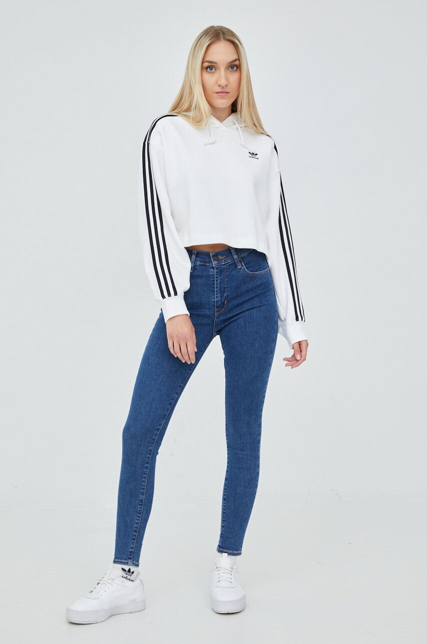 adidas Originals Bluza ženska bela barva - Pepit.si