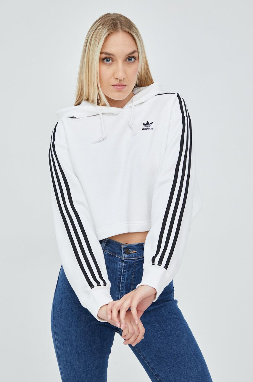 adidas Originals Bluza ženska bela barva - Pepit.si