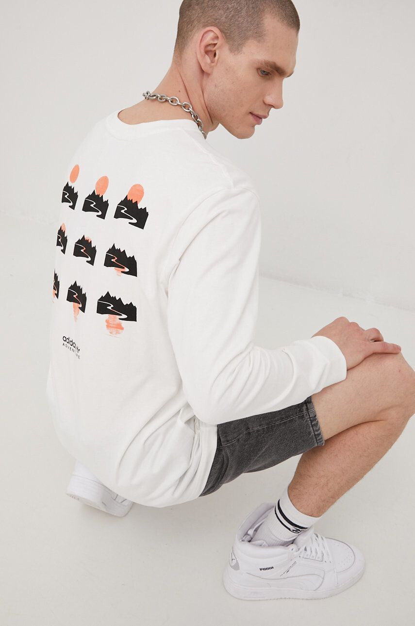 adidas Originals Bombažen longsleeve bela barva - Pepit.si