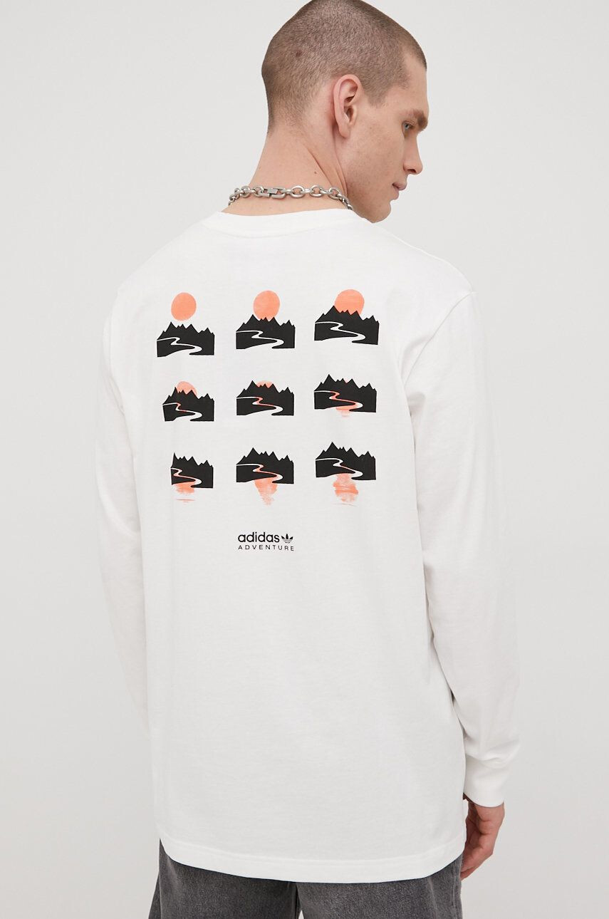 adidas Originals Bombažen longsleeve bela barva - Pepit.si