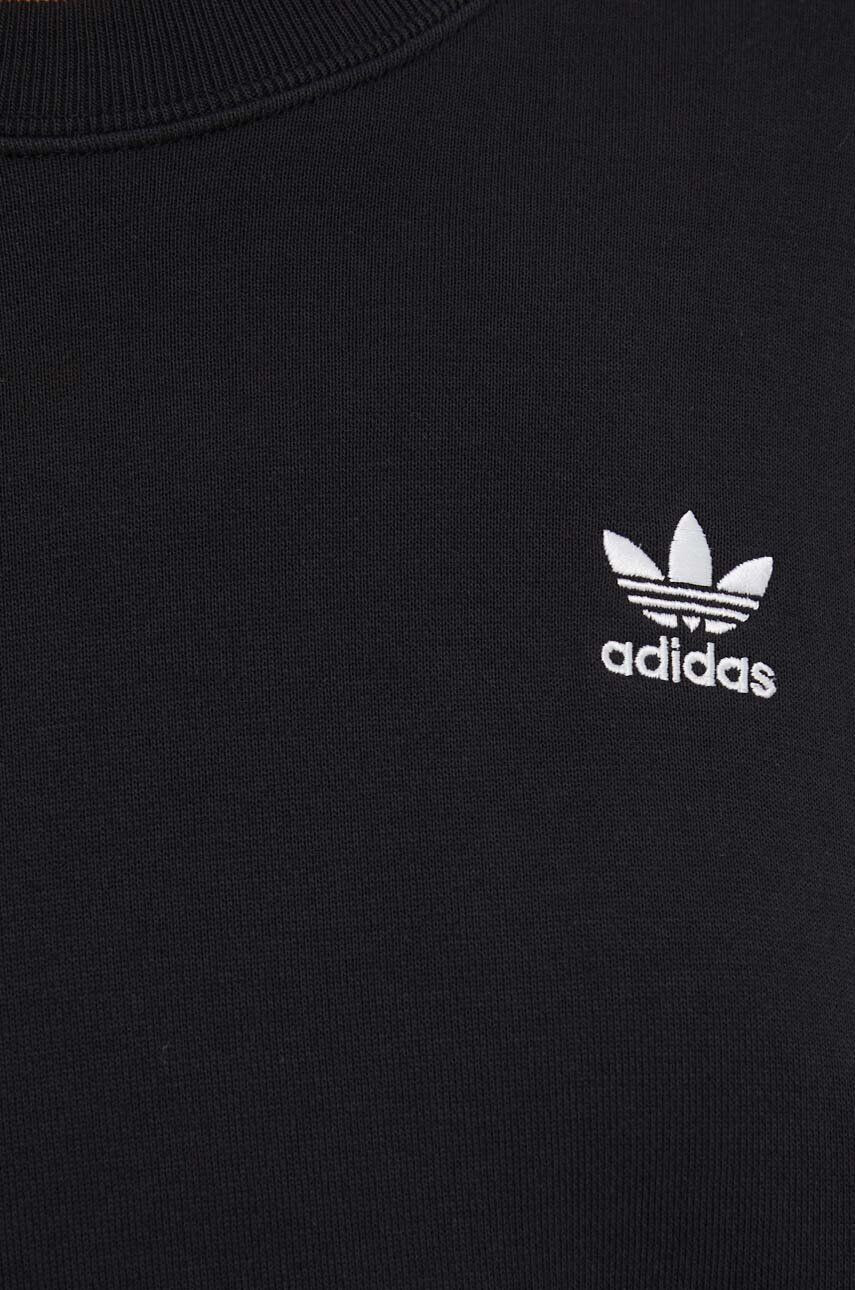 adidas Originals Bombažen pulover ženska črna barva - Pepit.si