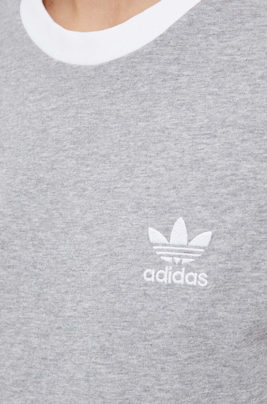 adidas Originals Bombažna kratka majica siva barva - Pepit.si