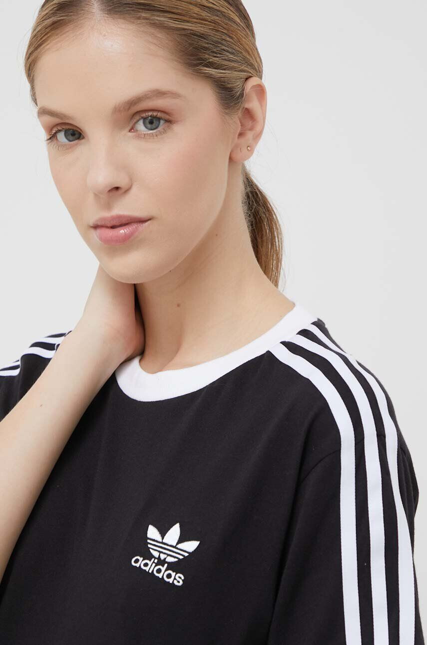 adidas Originals Bombažna kratka majica črna barva - Pepit.si