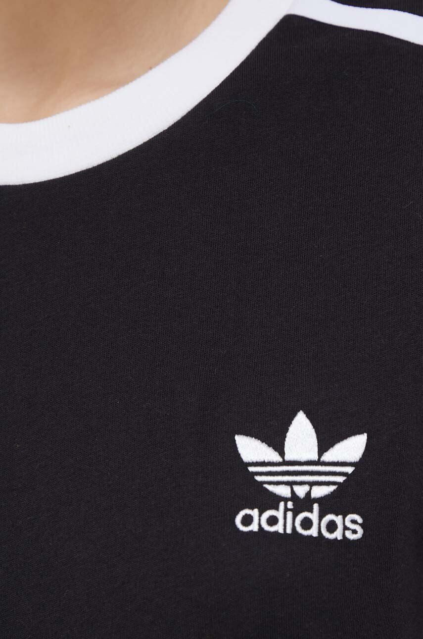 adidas Originals Bombažna kratka majica črna barva - Pepit.si