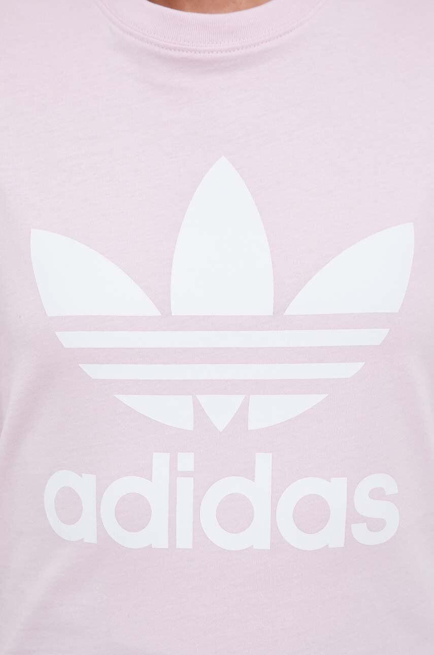 adidas Originals Bombažna kratka majica roza barva - Pepit.si